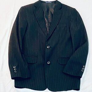 Chaps blazer Womens Extra Small black pinstripe vintage